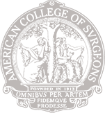 the logo for the american college of surgeons