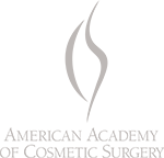 the logo for the american academy of cosmetic surgery